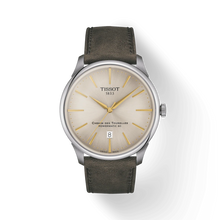 Load image into Gallery viewer, Tissot Chemin des Tourelles Automatic Powermatic 80 Ivory Dial Green Leather Strap Watch for Men - T139.407.16.261.00
