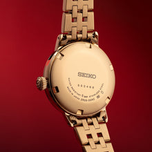 Load image into Gallery viewer, Seiko Presage Cocktail Time Automatic Diamonds Gold Dial Gold Steel Strap Watch for Women - SRE018J1