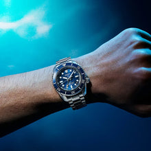 Load image into Gallery viewer, Seiko Prospex 1968 Heritage Divers GMT The Great Wave Limited Edition Blue Dial Silver Steel Strap Watch for Men - SPB509J1