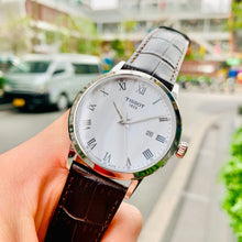 Load image into Gallery viewer, Tissot T Classic Dream Quartz White Dial Brown Leather Strap Watch for Men - T129.410.16.013.00