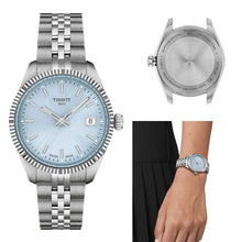 Load image into Gallery viewer, Tissot Ballade Quartz Blue Dial Silver Steel Strap Watch for Women - T156.210.11.351.00