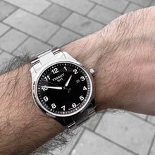 Load image into Gallery viewer, Tissot T-Sport Gent XL Black Dial Silver Steel Strap Watch for Men - T116.410.11.057.00