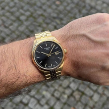 Load image into Gallery viewer, Tissot Ballade Quartz Black Dial Gold Steel Strap Watch for Men - T156.410.33.051.00