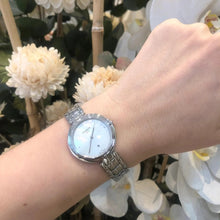 Load image into Gallery viewer, Tissot T-Lady Flamingo Diamonds Mother of Pearl Dial SIlver Steel Strap Watch for Women - T094.210.11.116.02