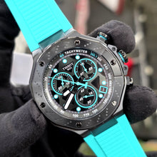 Load image into Gallery viewer, Tissot T Race Chronograph Black Dial Green Rubber Strap Watch for Men - T141.417.37.051.01