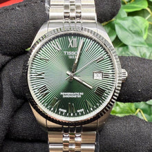 Load image into Gallery viewer, Tissot Ballade Powermatic 80 COSC Green Dial Silver Steel Strap Watch for Men - T156.408.11.093.00