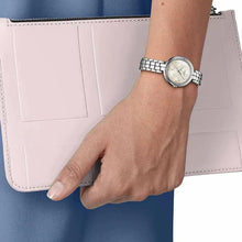Load image into Gallery viewer, Tissot T-Lady Flamingo Diamonds Mother of Pearl Dial SIlver Steel Strap Watch for Women - T094.210.11.116.02