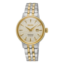 Load image into Gallery viewer, Seiko Presage Cocktail Time Automatic Diamonds White Dial Two Tone Steel Strap Watch for Women - SRE010J1