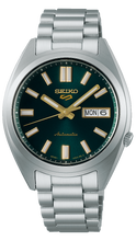 Load image into Gallery viewer, Seiko 5 Sports Automatic Green Dial Silver Steel Strap Watch for Men - SRPL57K1