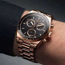 Load image into Gallery viewer, Tissot PRS 516 Chronograph Black Dial Rose Gold Steel Strap Watch for Men - T149.417.33.051.00