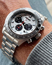 Load image into Gallery viewer, Seiko Prospex Speedtimer Solar Chronograph Silver Dial Silver Steel Strap Watch for Men - SSC911