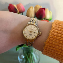 Load image into Gallery viewer, Seiko Presage Cocktail Time Automatic Diamonds White Dial Two Tone Steel Strap Watch for Women - SRE010J1