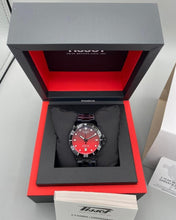 Load image into Gallery viewer, Tissot Seastar 1000 Red Dial Black Steel Strap Watch for Men - T120.410.33.421.00