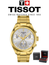 Load image into Gallery viewer, Tissot PR 100 Chronograph White Dial Gold Steel Strap Watch for Men - T150.417.33.031.00