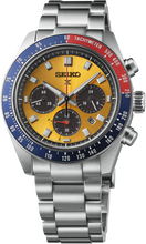 Load image into Gallery viewer, Seiko Prospex Solar Chronograph 1969 Re-interpretation Orange Dial Silver Steel Strap Watch for Men - SSC947