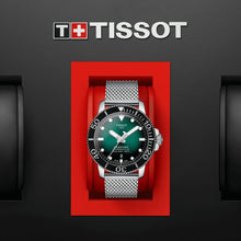 Load image into Gallery viewer, Tissot Seastar 1000 Powermatic 80 Automatic Green Dial Silver Mesh Strap Watch for Men - T120.407.11.091.00