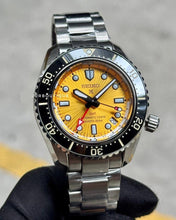 Load image into Gallery viewer, Seiko Prospex The Night of Siam Limited Edition Yellow Dial Silver Steel Strap Watch for Men - SPB487J1