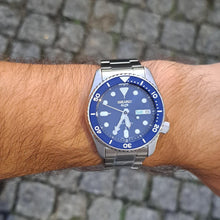 Load image into Gallery viewer, Seiko 5 Sports SKX Street Denim Blue Dial Silver Steel Strap Watch for Men - SRPL77K1