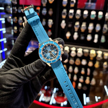 Load image into Gallery viewer, Tissot Seastar 1000 Chronograph Turqouise Dial Turqouise Rubber Strap Watch for Women - T120.217.37.041.00