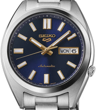 Load image into Gallery viewer, Seiko 5 Sports Automatic Blue Dial Silver Steel Strap Watch for Men - SRPL55K1