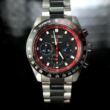 Load image into Gallery viewer, Seiko Prospex Speedtimer Solar Chronograph Datsun 240Z Collaboration Limited Edition Black Dial Two Tone Steel Strap Watch for Men - SSC957