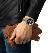 Load image into Gallery viewer, Tissot PR516 Chronograph Black Dial Silver Steel Strap Watch for Men - T149.417.11.051.00