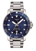 Load image into Gallery viewer, Tissot Seastar 1000 Powermatic 80 Blue Dial Silver Steel Strap Watch for Men - T120.407.11.041.03