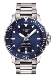 Tissot Seastar 1000 Powermatic 80 Blue Dial Silver Steel Strap Watch for Men - T120.407.11.041.03