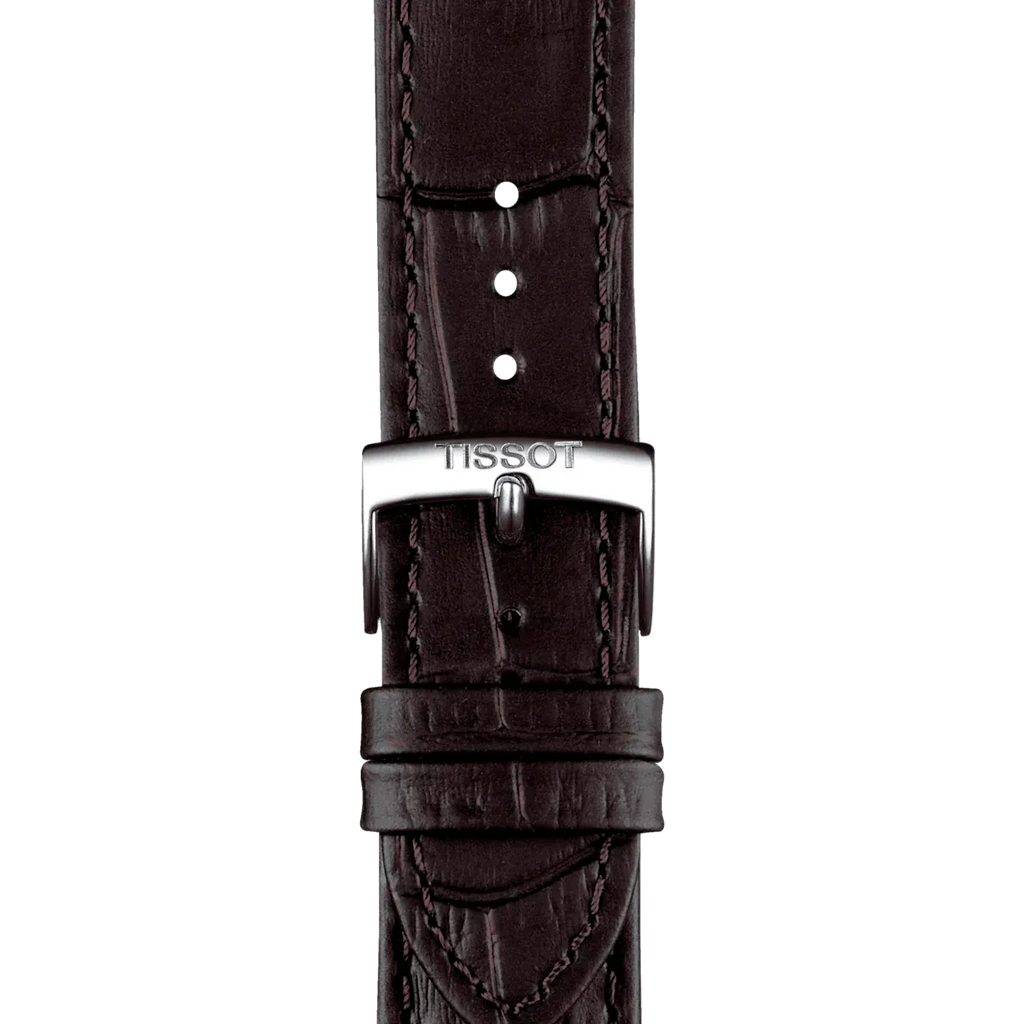 Tissot PR 100 Quartz Silver Dial Black Leather Strap Watch for Men - T150.410.16.031.00