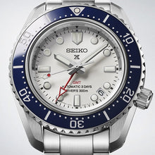 Load image into Gallery viewer, Seiko Prospex 1968 Heritage Diver's GMT 60th Anniversary White Dial Silver Steel Strap Watch for Men - SPB519J1