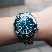 Load image into Gallery viewer, Seiko Prospex 1968 Heritage Divers GMT The Great Wave Limited Edition Blue Dial Silver Steel Strap Watch for Men - SPB509J1