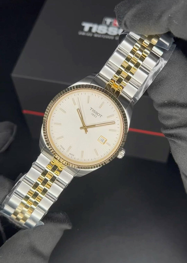 Tissot Ballade Quartz Silver Dial Two Tone Steel Strap Watch for Men - T156.410.22.031.00