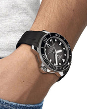Load image into Gallery viewer, Tissot Seastar 2000 Professional Powermatic 80 Black Dial Black Rubber Strap Watch for Men - T120.607.17.441.00