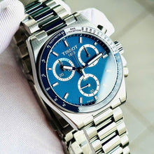 Load image into Gallery viewer, Tissot PR516 Chronograph Blue Dial Silver Steel Strap Watch for Men - T149.417.11.041.00