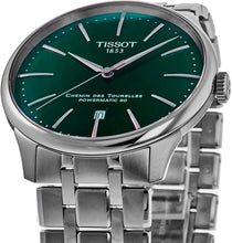 Load image into Gallery viewer, Tissot Chemin des Tourelles Powermatic 80 Green Dial Silver Steel Strap Watch for Men - T139.407.11.091.00
