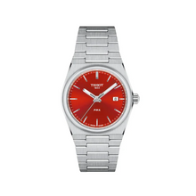 Load image into Gallery viewer, Tissot PRX Quartz Red Dial Silver Steel Strap Watch for Women - T137.210.11.421.00