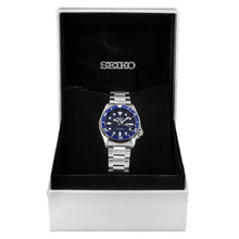 Load image into Gallery viewer, Seiko 5 Sports SKX Street Denim Blue Dial Silver Steel Strap Watch for Men - SRPL77K1