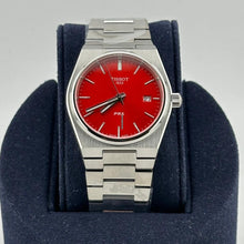 Load image into Gallery viewer, Tissot PRX Quartz Red Dial Silver Steel Strap Watch for Women - T137.210.11.421.00