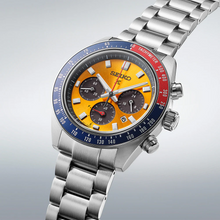 Load image into Gallery viewer, Seiko Prospex Solar Chronograph 1969 Re-interpretation Orange Dial Silver Steel Strap Watch for Men - SSC947