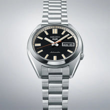 Load image into Gallery viewer, Seiko 5 Sports SNXS Series Automatic Black Dial Silver Steel Strap Watch for Men - SRPK89K1