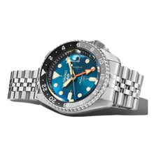 Load image into Gallery viewer, Seiko 5 Sports SKX Racers Heritage Velocity Blue Dial Silver Steel Strap Watch for Men - SSK045K1