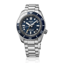 Load image into Gallery viewer, Seiko Prospex 1968 Heritage Divers GMT The Great Wave Limited Edition Blue Dial Silver Steel Strap Watch for Men - SPB509J1
