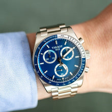 Load image into Gallery viewer, Tissot PR516 Chronograph Blue Dial Silver Steel Strap Watch for Men - T149.417.11.041.00