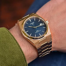 Load image into Gallery viewer, Tissot PRX Powermatic 80 Blue Dial Rose Gold Steel Strap Watch for Men - T137.407.33.041.00