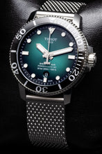 Load image into Gallery viewer, Tissot Seastar 1000 Powermatic 80 Automatic Green Dial Silver Mesh Strap Watch for Men - T120.407.11.091.00