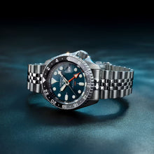 Load image into Gallery viewer, Seiko 5 Sports SKX Racers Heritage Velocity Blue Dial Silver Steel Strap Watch for Men - SSK045K1
