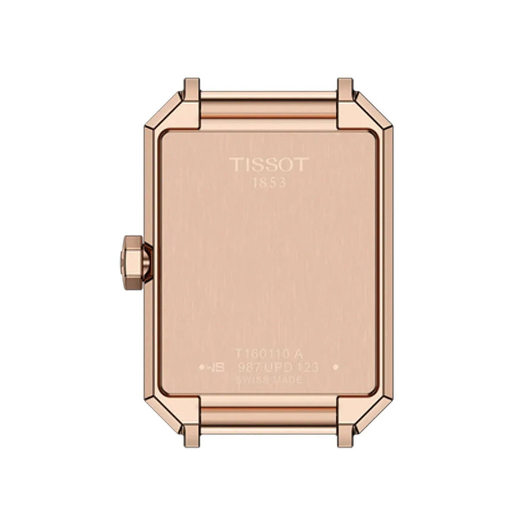 Tissot SRV White Mother of Pearl Dial Black Leather Strap Watch for Women - T160.110.36.113.00