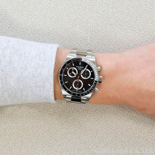 Load image into Gallery viewer, Tissot PR516 Chronograph Black Dial Silver Steel Strap Watch for Men - T149.417.11.051.00