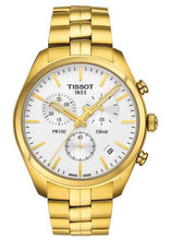 Load image into Gallery viewer, Tissot PR 100 Chronograph White Dial Gold Steel Strap Watch for Men - T150.417.33.031.00