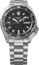 Load image into Gallery viewer, Seiko 5 Sports SKX Automatic Black Dial Silver Steel Strap Watch for Men - SRPL85K1